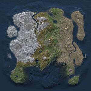 Thumbnail Rust Map: Procedural Map, Size: 3750, Seed: 1776893602, 16 Monuments