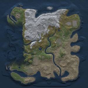 Thumbnail Rust Map: Procedural Map, Size: 3750, Seed: 1783015502, 16 Monuments