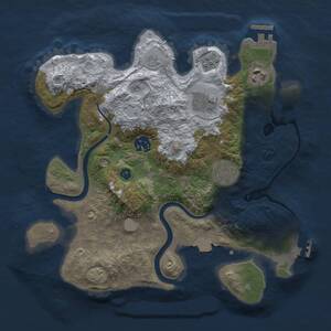 Thumbnail Rust Map: Procedural Map, Size: 3000, Seed: 1283077856, 11 Monuments