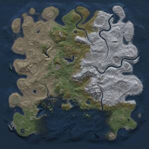 Thumbnail Rust Map: Procedural Map, Size: 5000, Seed: 1920465942, 18 Monuments