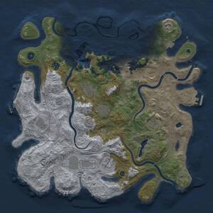 Thumbnail Rust Map: Procedural Map, Size: 4250, Seed: 1118214352, 16 Monuments