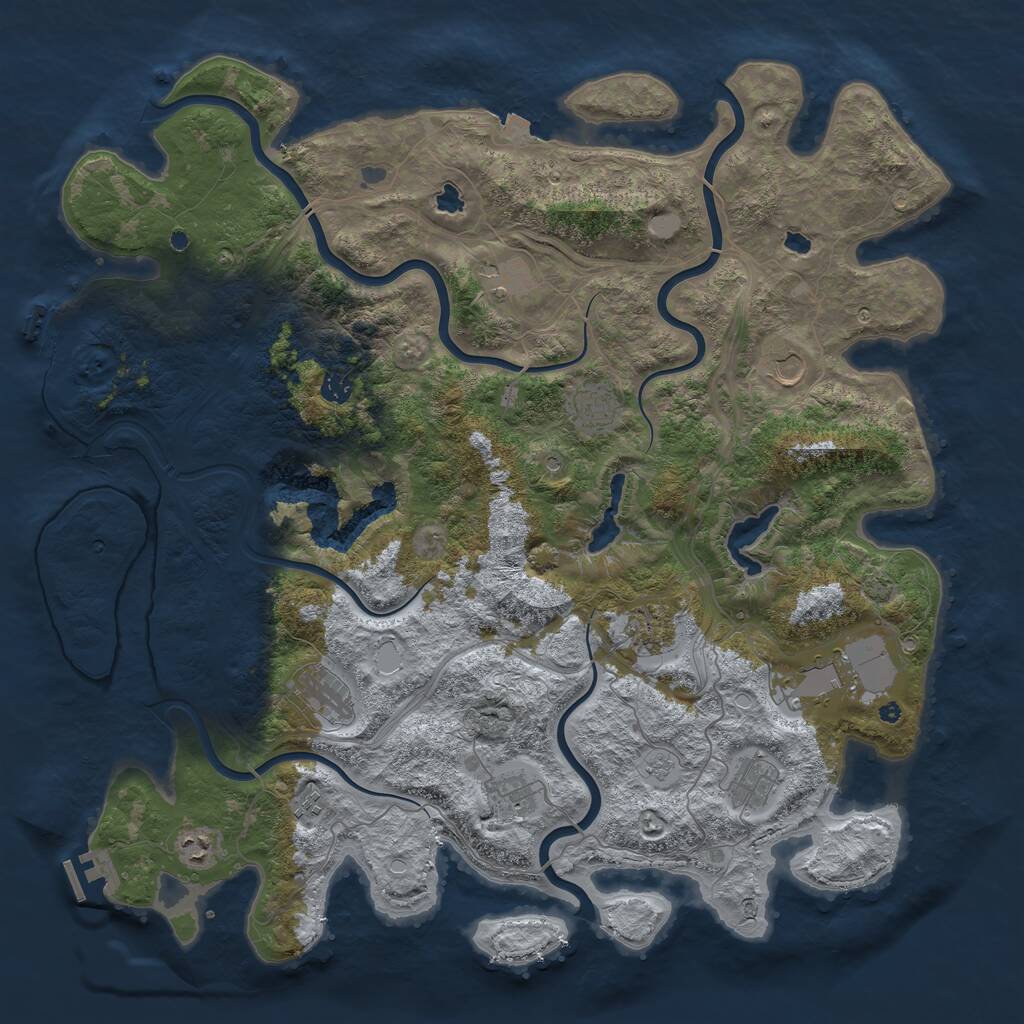 Rust Map: Procedural Map, Size: 4750, Seed: 1309009487, 17 Monuments
