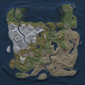 Thumbnail Rust Map: Procedural Map, Size: 4000, Seed: 153456959, 16 Monuments