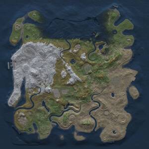 Thumbnail Rust Map: Procedural Map, Size: 4500, Seed: 160236130, 15 Monuments