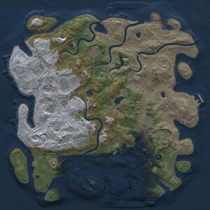 Thumbnail Rust Map: Procedural Map, Size: 4800, Seed: 691789867, 17 Monuments