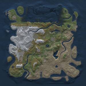 Thumbnail Rust Map: Procedural Map, Size: 4300, Seed: 1480869977, 17 Monuments