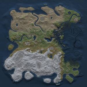 Thumbnail Rust Map: Procedural Map, Size: 4500, Seed: 992288062, 17 Monuments