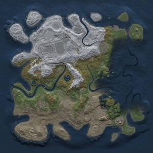 Thumbnail Rust Map: Procedural Map, Size: 3500, Seed: 274997652, 12 Monuments