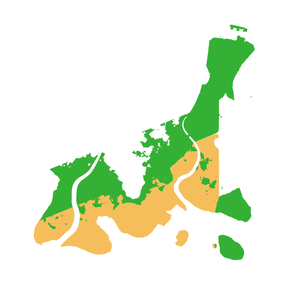 Biome Rust Map: Procedural Map, Size: 2500, Seed: 71623