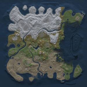 Thumbnail Rust Map: Procedural Map, Size: 4500, Seed: 1983664404, 16 Monuments