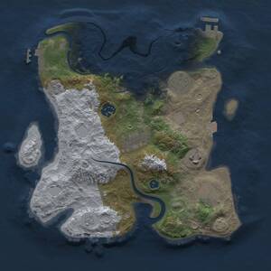 Thumbnail Rust Map: Procedural Map, Size: 3000, Seed: 2144430440, 12 Monuments