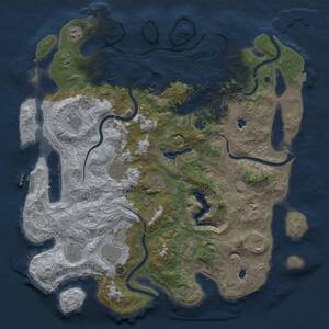 Thumbnail Rust Map: Procedural Map, Size: 4500, Seed: 648884373, 16 Monuments