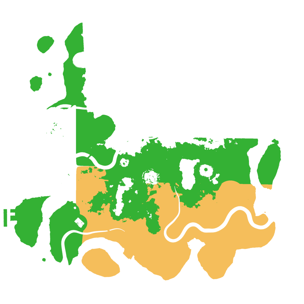 Biome Rust Map: Procedural Map, Size: 3500, Seed: 24664