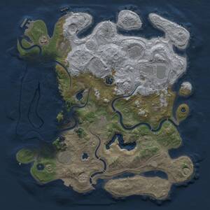 Thumbnail Rust Map: Procedural Map, Size: 4250, Seed: 42482844, 16 Monuments
