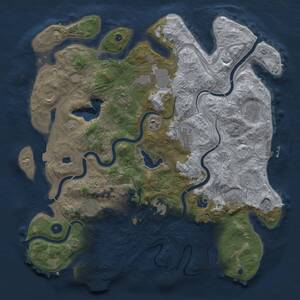 Thumbnail Rust Map: Procedural Map, Size: 4250, Seed: 647572616, 17 Monuments