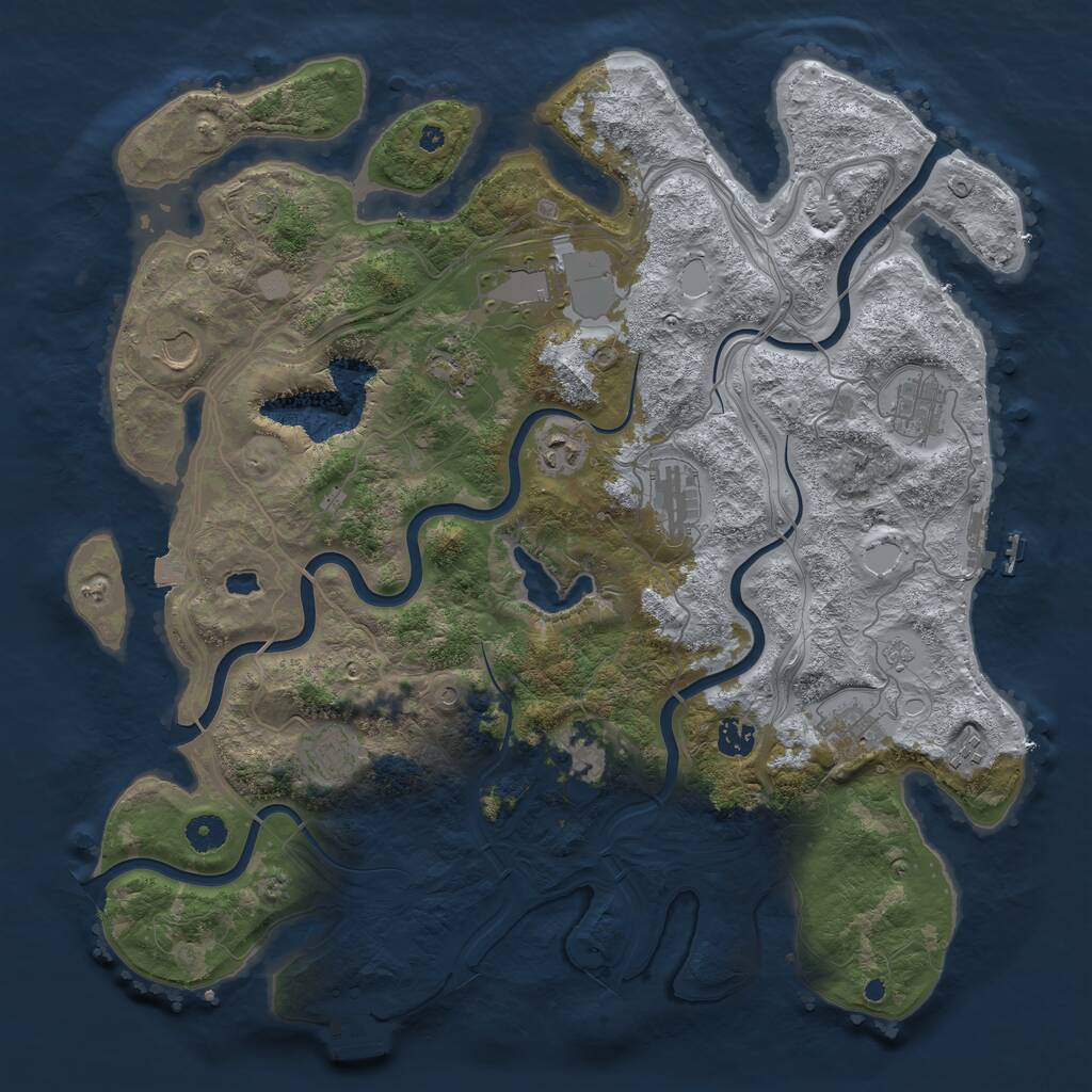 Rust Map: Procedural Map, Size: 4250, Seed: 647572616, 17 Monuments
