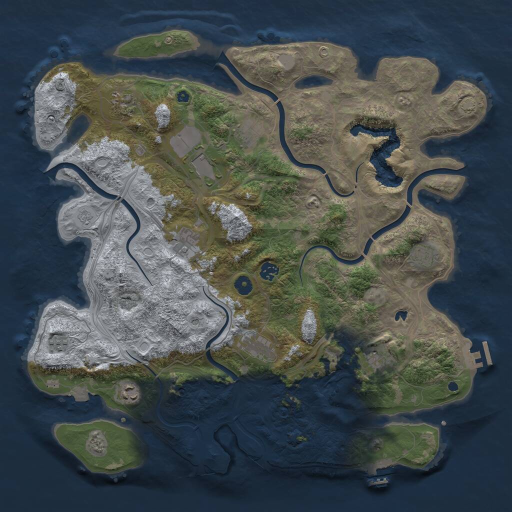Rust Map: Procedural Map, Size: 4250, Seed: 315863, 16 Monuments