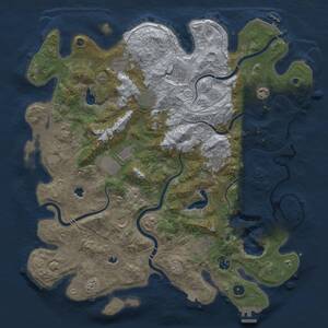 Thumbnail Rust Map: Procedural Map, Size: 4500, Seed: 1686376528, 17 Monuments