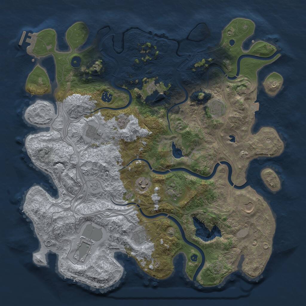 Rust Map: Procedural Map, Size: 4250, Seed: 506659260, 15 Monuments