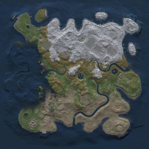 Thumbnail Rust Map: Procedural Map, Size: 3850, Seed: 1192777195, 16 Monuments