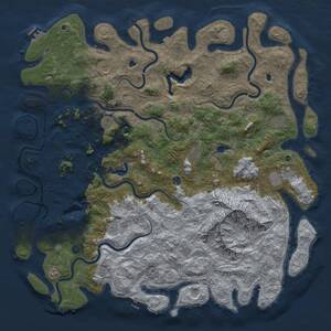 Thumbnail Rust Map: Procedural Map, Size: 6000, Seed: 1985834970, 17 Monuments