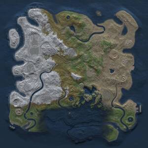 Thumbnail Rust Map: Procedural Map, Size: 4250, Seed: 1925797819, 17 Monuments