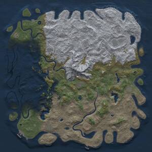 Thumbnail Rust Map: Procedural Map, Size: 6000, Seed: 414401728, 17 Monuments