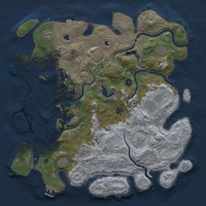 Thumbnail Rust Map: Procedural Map, Size: 4500, Seed: 2088057054, 16 Monuments
