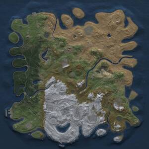 Thumbnail Rust Map: Procedural Map, Size: 4500, Seed: 97823186, 19 Monuments