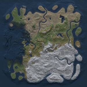 Thumbnail Rust Map: Procedural Map, Size: 5000, Seed: 121014628, 17 Monuments