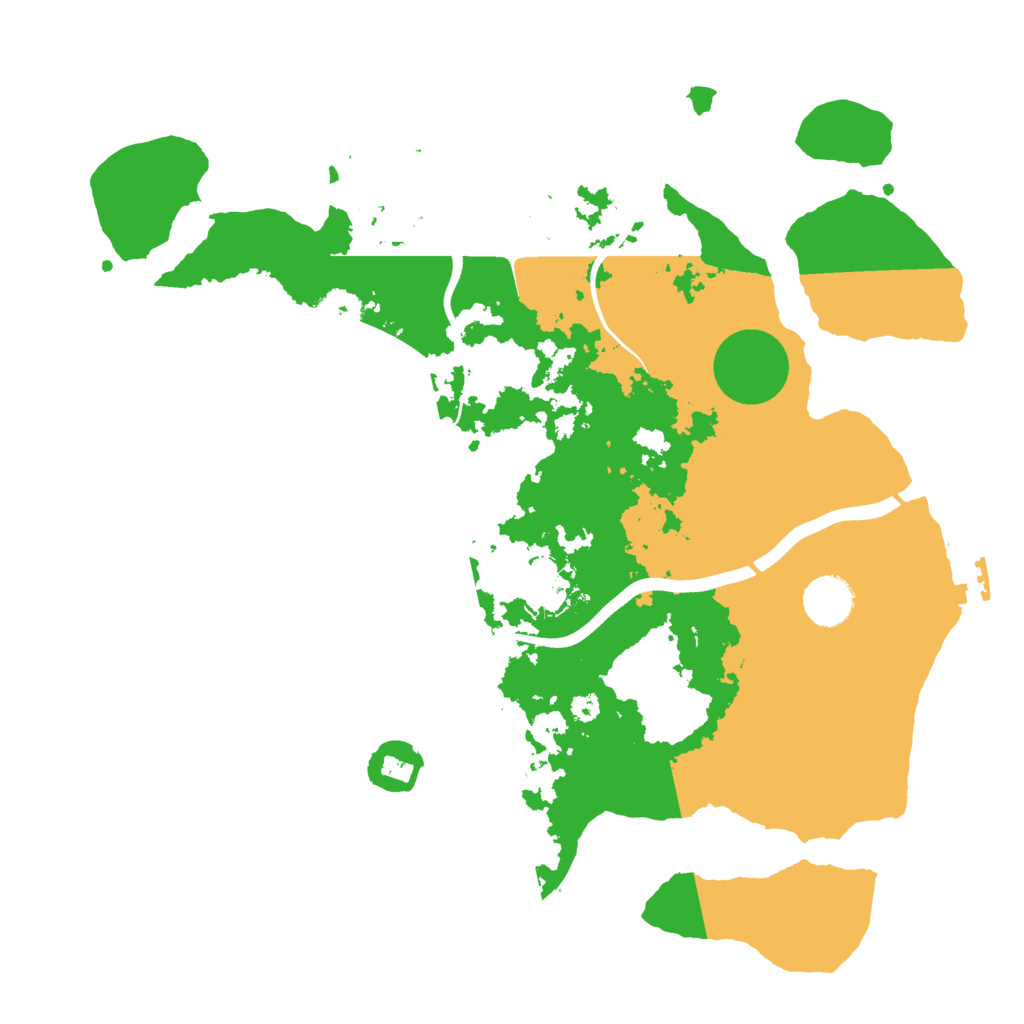 Biome Rust Map: Procedural Map, Size: 3600, Seed: 844003608