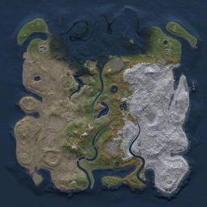 Thumbnail Rust Map: Procedural Map, Size: 4000, Seed: 1382625960, 15 Monuments
