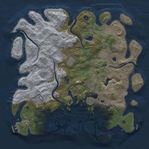 Thumbnail Rust Map: Procedural Map, Size: 4500, Seed: 1420420420, 17 Monuments