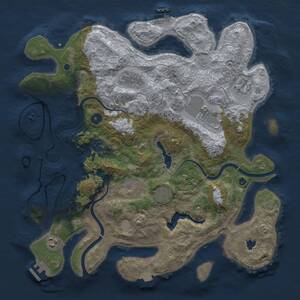 Thumbnail Rust Map: Procedural Map, Size: 4000, Seed: 998205, 14 Monuments