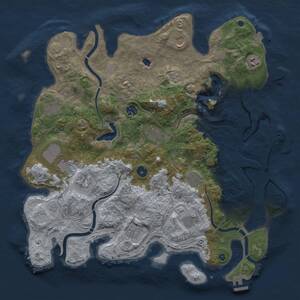 Thumbnail Rust Map: Procedural Map, Size: 4250, Seed: 74520380, 17 Monuments