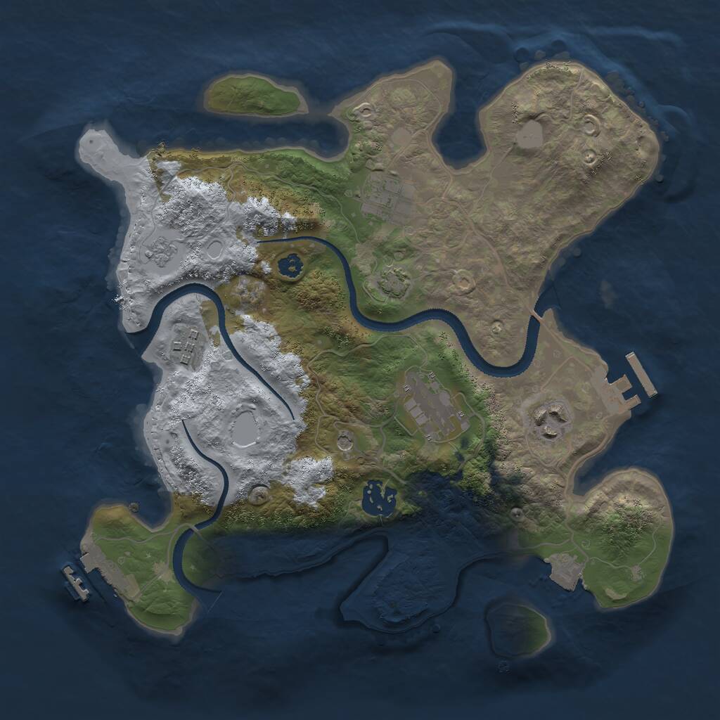 Rust Map: Procedural Map, Size: 3000, Seed: 87274, 11 Monuments