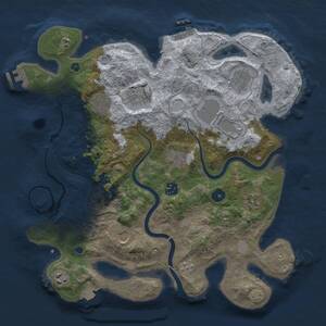 Thumbnail Rust Map: Procedural Map, Size: 3700, Seed: 321667922, 16 Monuments