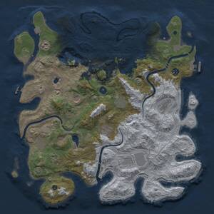 Thumbnail Rust Map: Procedural Map, Size: 4300, Seed: 242044492, 16 Monuments