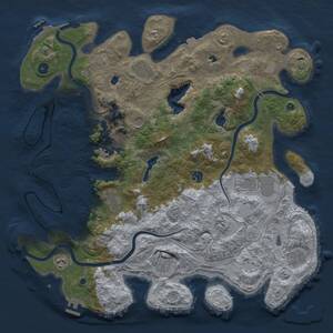 Thumbnail Rust Map: Procedural Map, Size: 4500, Seed: 2032241522, 16 Monuments