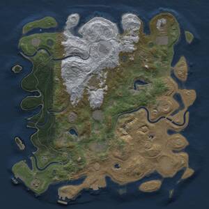 Thumbnail Rust Map: Procedural Map, Size: 4500, Seed: 346749858, 19 Monuments