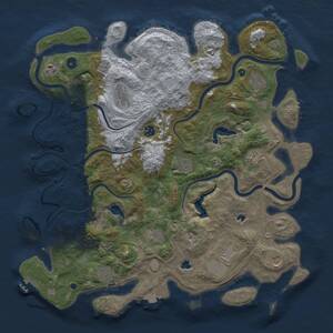 Thumbnail Rust Map: Procedural Map, Size: 4500, Seed: 346749858, 16 Monuments