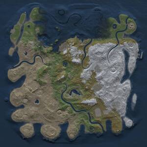 Thumbnail Rust Map: Procedural Map, Size: 4500, Seed: 1724197273, 17 Monuments