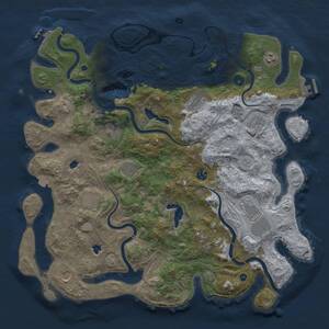 Thumbnail Rust Map: Procedural Map, Size: 4500, Seed: 1564564, 17 Monuments