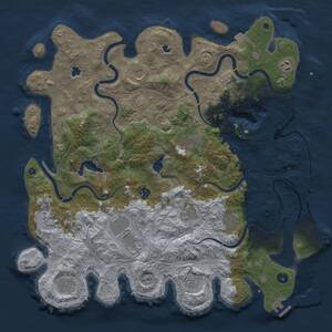 Thumbnail Rust Map: Procedural Map, Size: 4500, Seed: 735723914, 17 Monuments