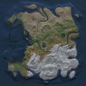 Thumbnail Rust Map: Procedural Map, Size: 3400, Seed: 909014, 13 Monuments
