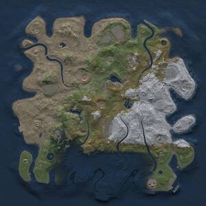 Thumbnail Rust Map: Procedural Map, Size: 4000, Seed: 619075056, 16 Monuments
