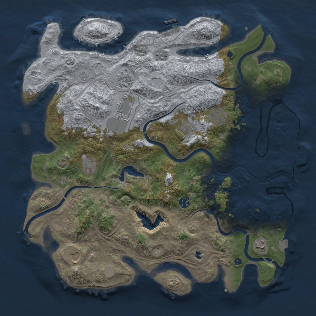 Rust Map: Procedural Map, Size: 4250, Seed: 12431, 15 Monuments