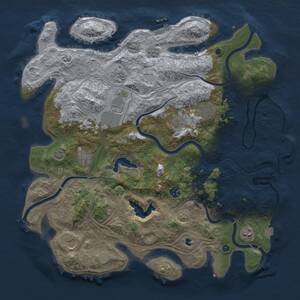 Thumbnail Rust Map: Procedural Map, Size: 4250, Seed: 12431, 15 Monuments