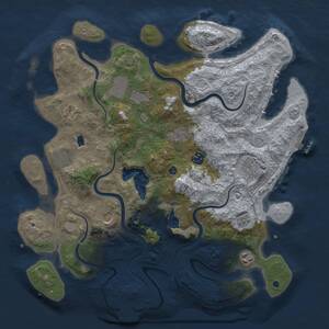 Thumbnail Rust Map: Procedural Map, Size: 4000, Seed: 12616, 15 Monuments
