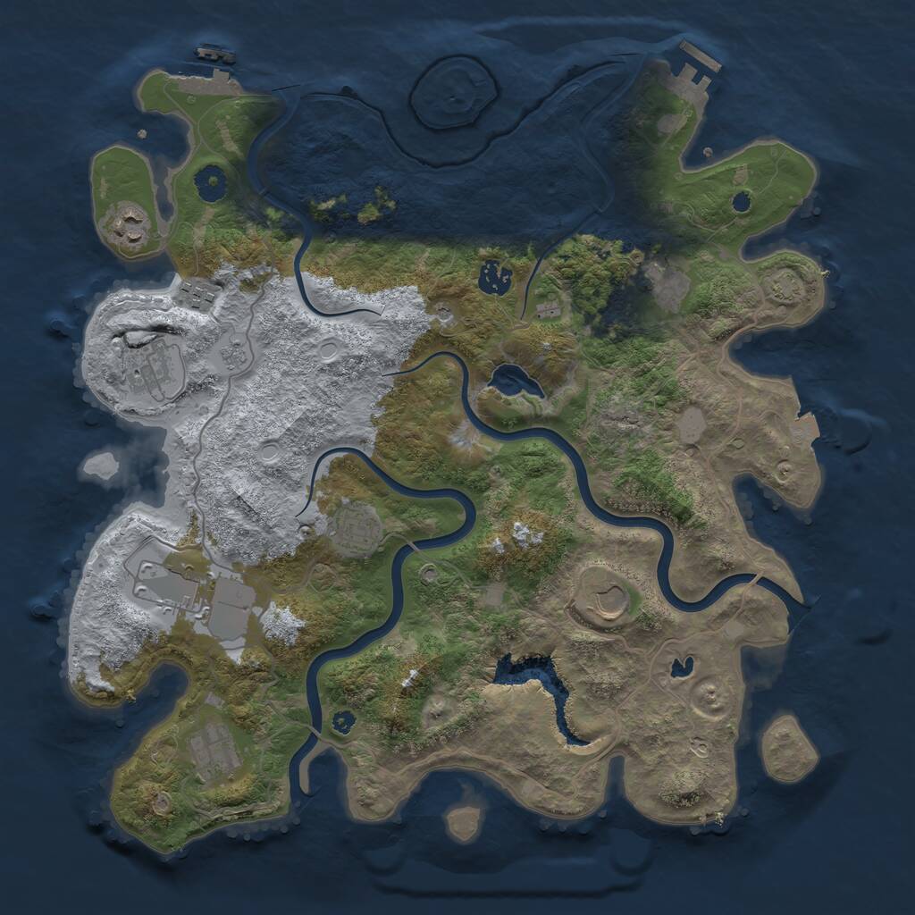 Rust Map: Procedural Map, Size: 4000, Seed: 415364878, 15 Monuments